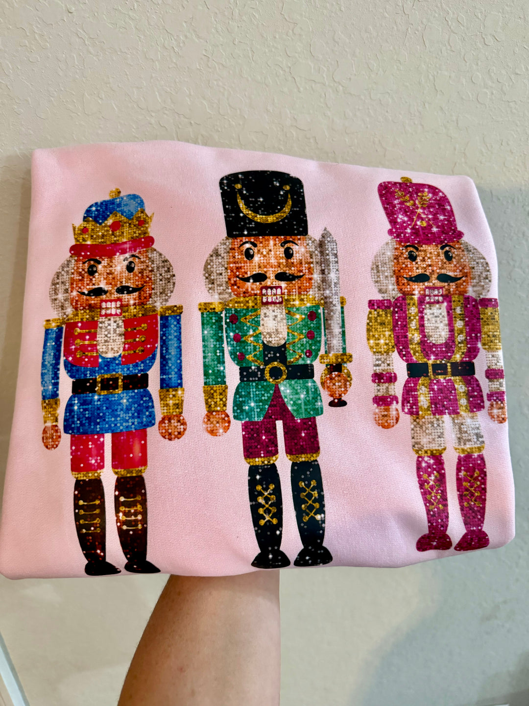 Faux Sequin Nutcrackers