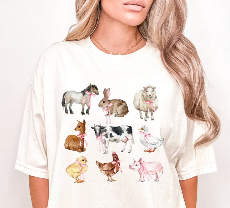 Farm Animal Coquette Tee