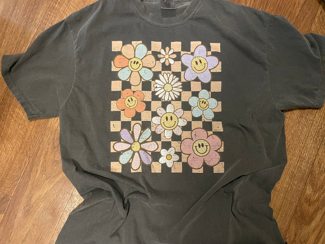 Floral Smiley Face Shirt