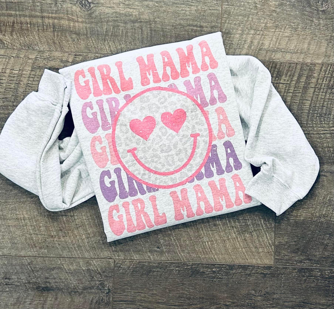 Girl Mama Smiley Face Shirt