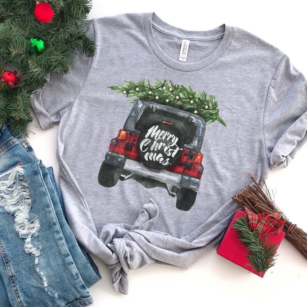 Merry Christmas Jeep Shirt // Jeep Shirt
