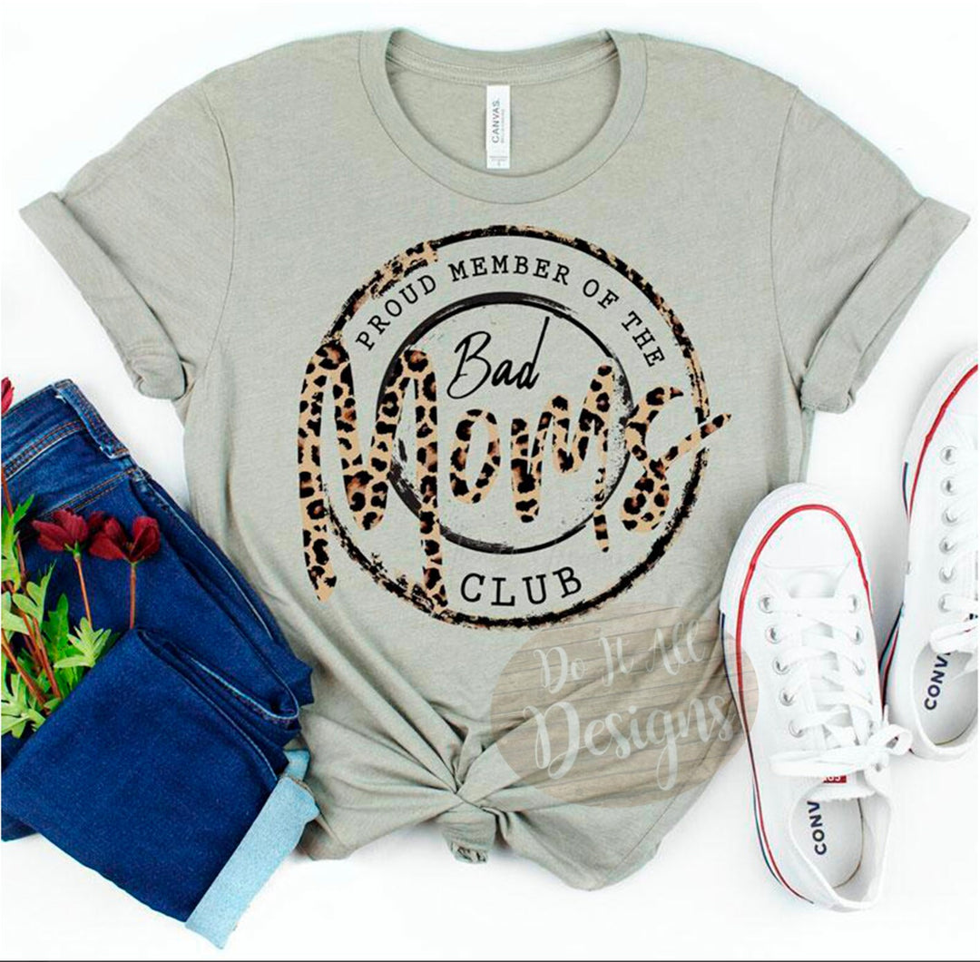 Bad Moms Club Shirt // Leopard Print Shirt // Bella Canvas Shirt