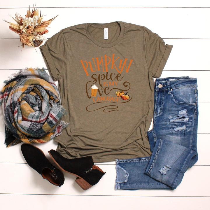 Pumpkin Spice is my Love Language Shirt // Fall Shirt // Pumpkin Spice // Bella Canvas Shirt