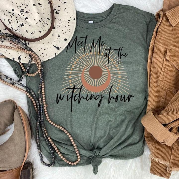 Meet Me At The Witching Hour Shirt // Halloween Shirt // Retro // Bella Canvas Shirt