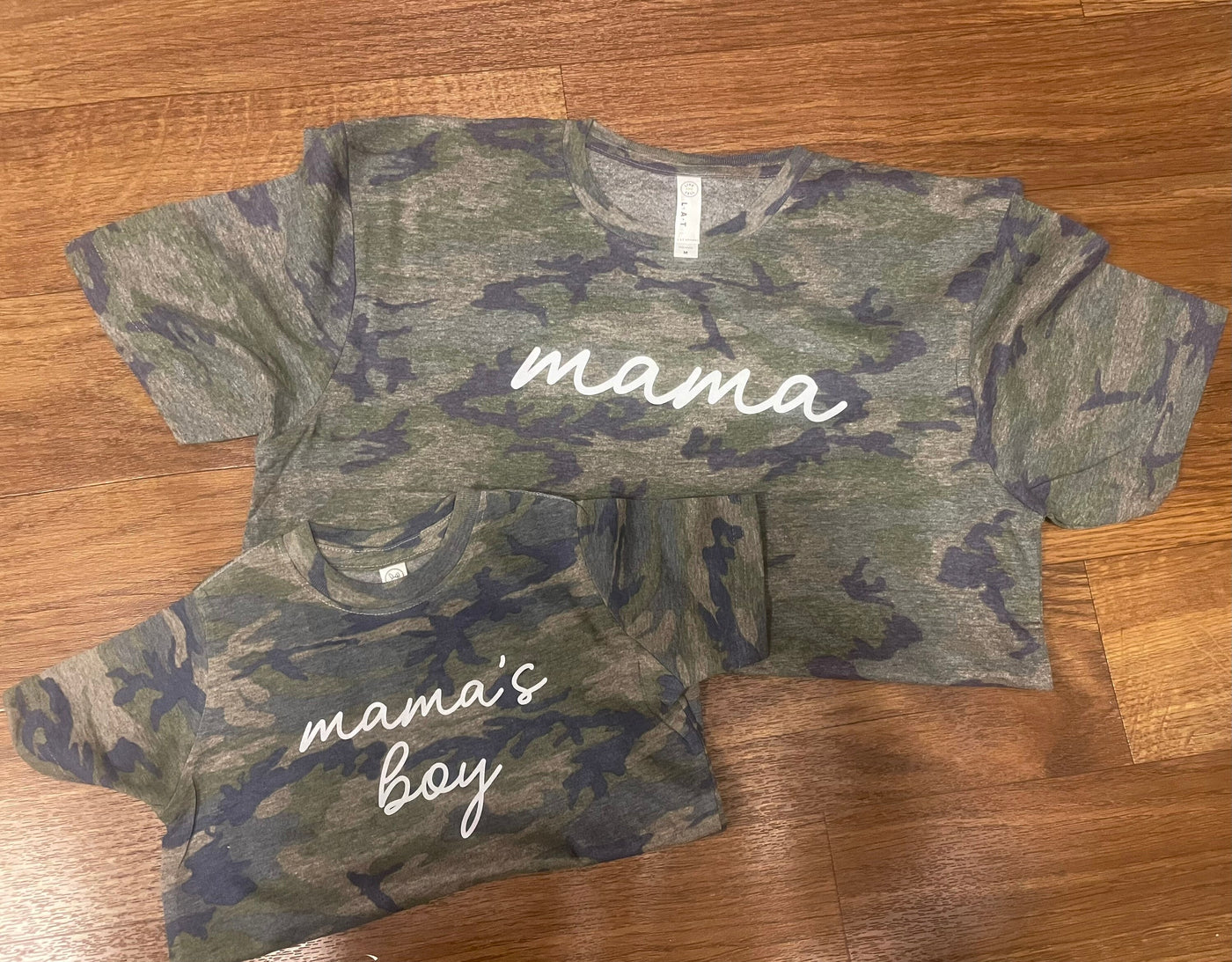 Camo Mama Shirt // Camo Print // Mama’s boy Print // Mama’s girl// Matching shirts
