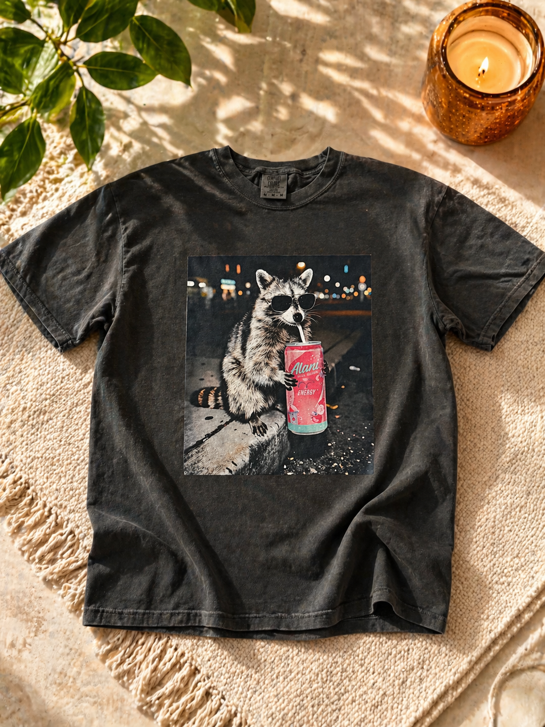 Raccoon Holding Coffee Tee *CUSTOM*