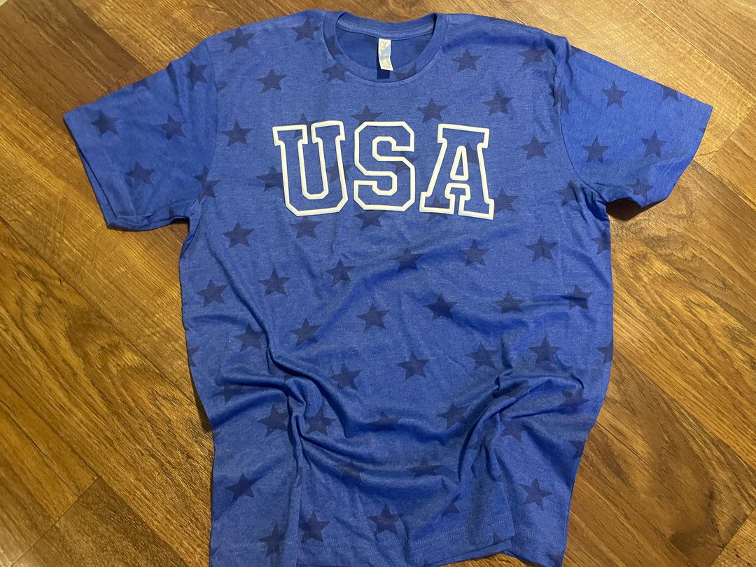 USA Puff Star Print Shirt