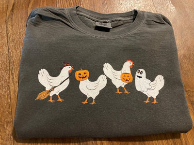 Halloween Ghost Chickens Tee