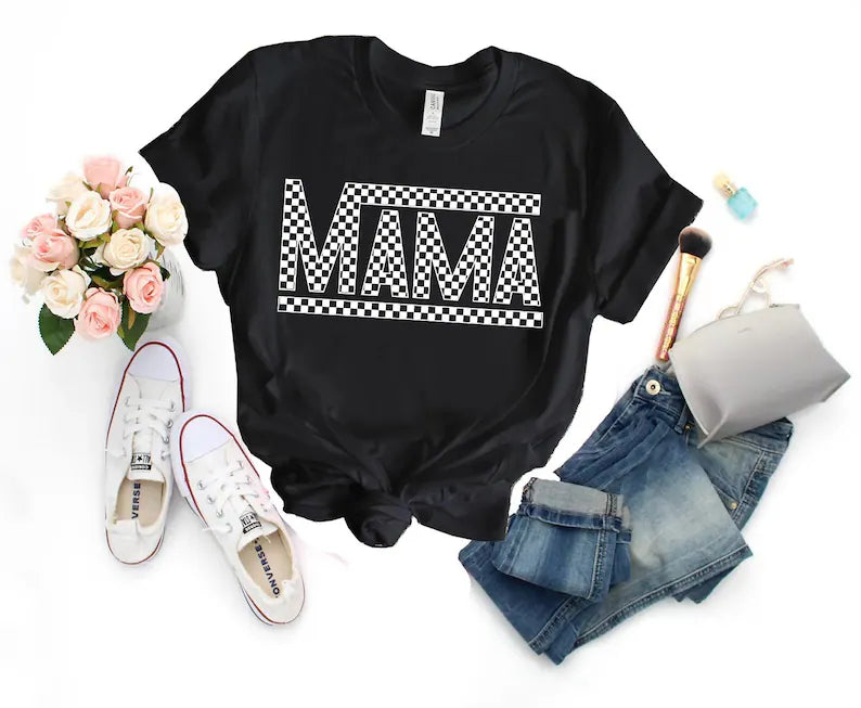 Mama Checkered Tee