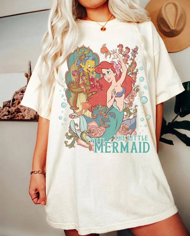 Oldschool Mermaid T-shirt Design Graphic by doni.pacoceng