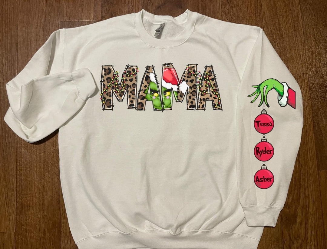 Mama Grinch with Personalized Names