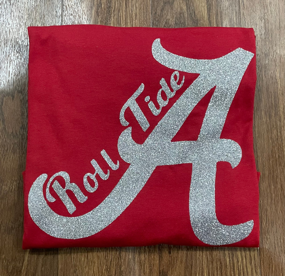 Alabama Roll Tide Glitter Shirt
