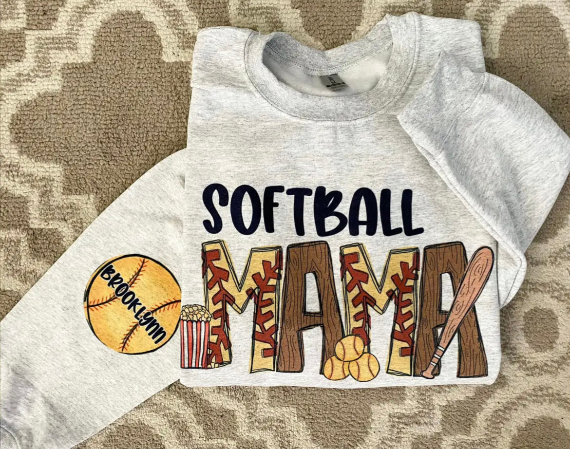 Softball Mama with Custom Names