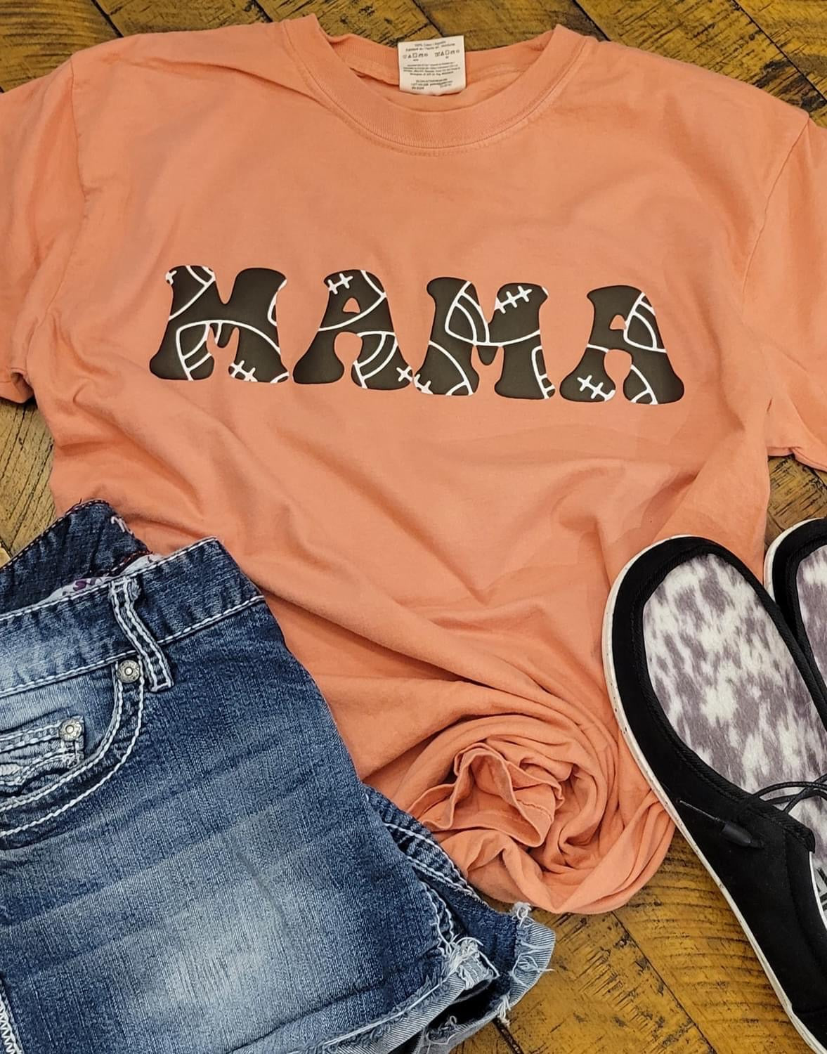 Football Mama Puff Print Tee