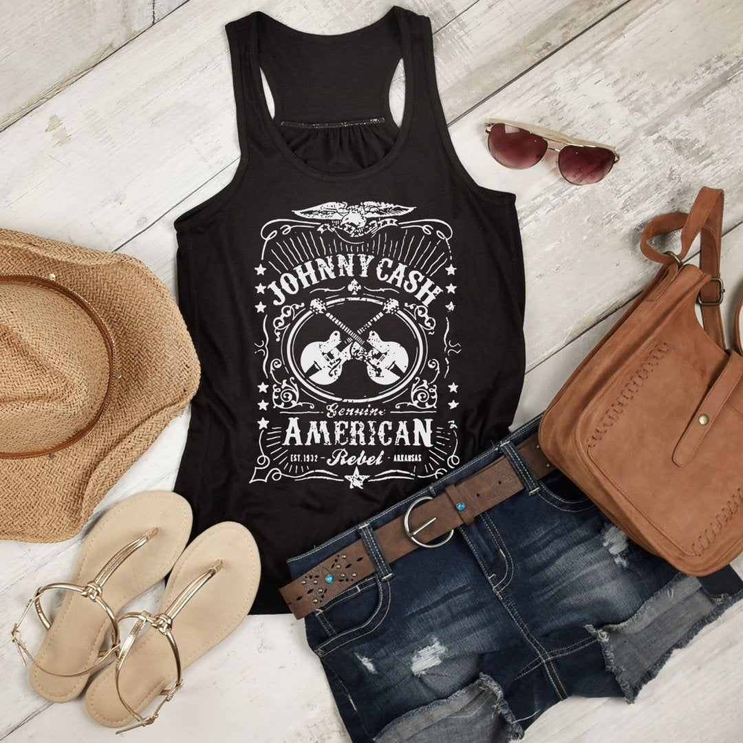 Johnny Cash American Rebel Tank // Bella Canvas Tank // Country Music Legends Tank