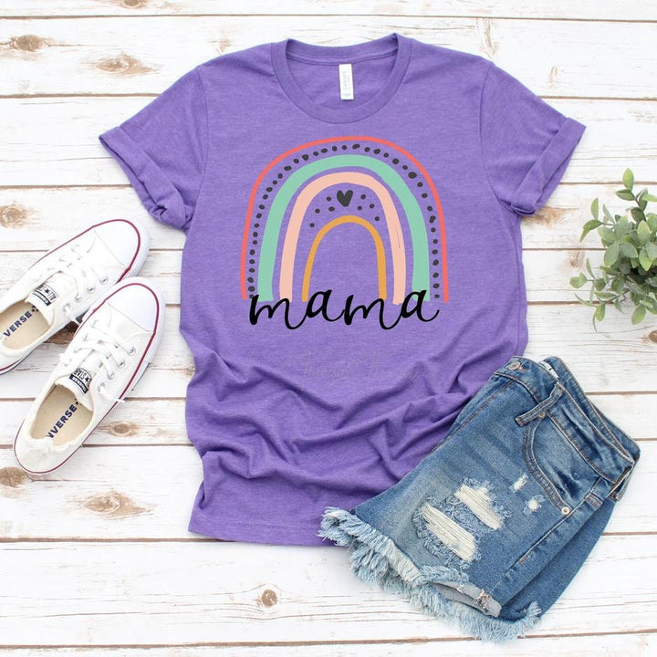 Rainbow Mama Shirt // Rainbow Baby Pregnancy Announcement Shirt // Bella Canvas Shirt
