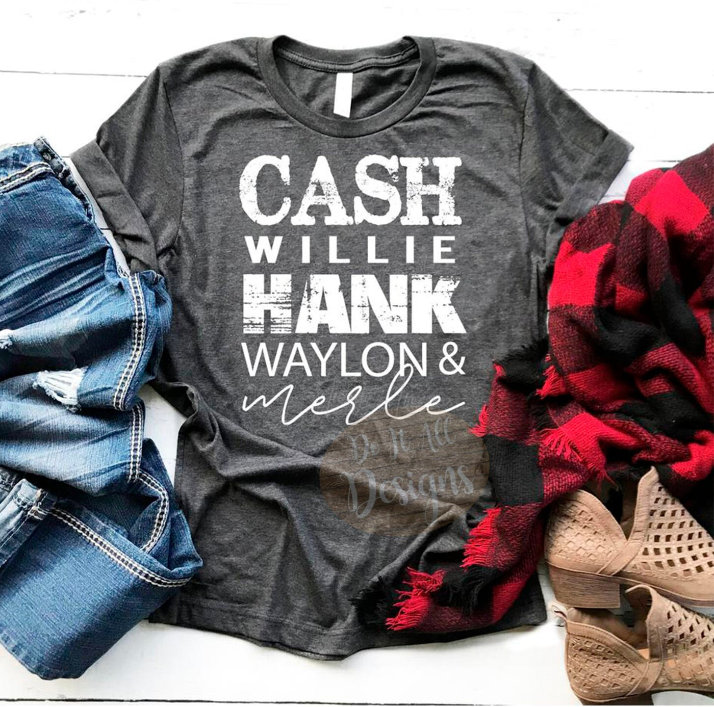 Country Music Legends Shirt // Cash, Willie, Hank, Waylon & Merle Shirt // Bella Canvas Shirt