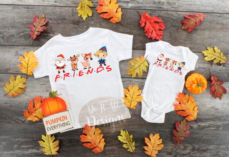 Friends Inspired Christmas Shirt // Kids - Infant Shirt // Santa, Rudolph Christmas Shirt