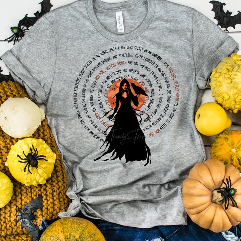 Witchy Woman // Eagles Lyrics Shirt // Retro // Halloween Shirt // Bella Canvas Shirt