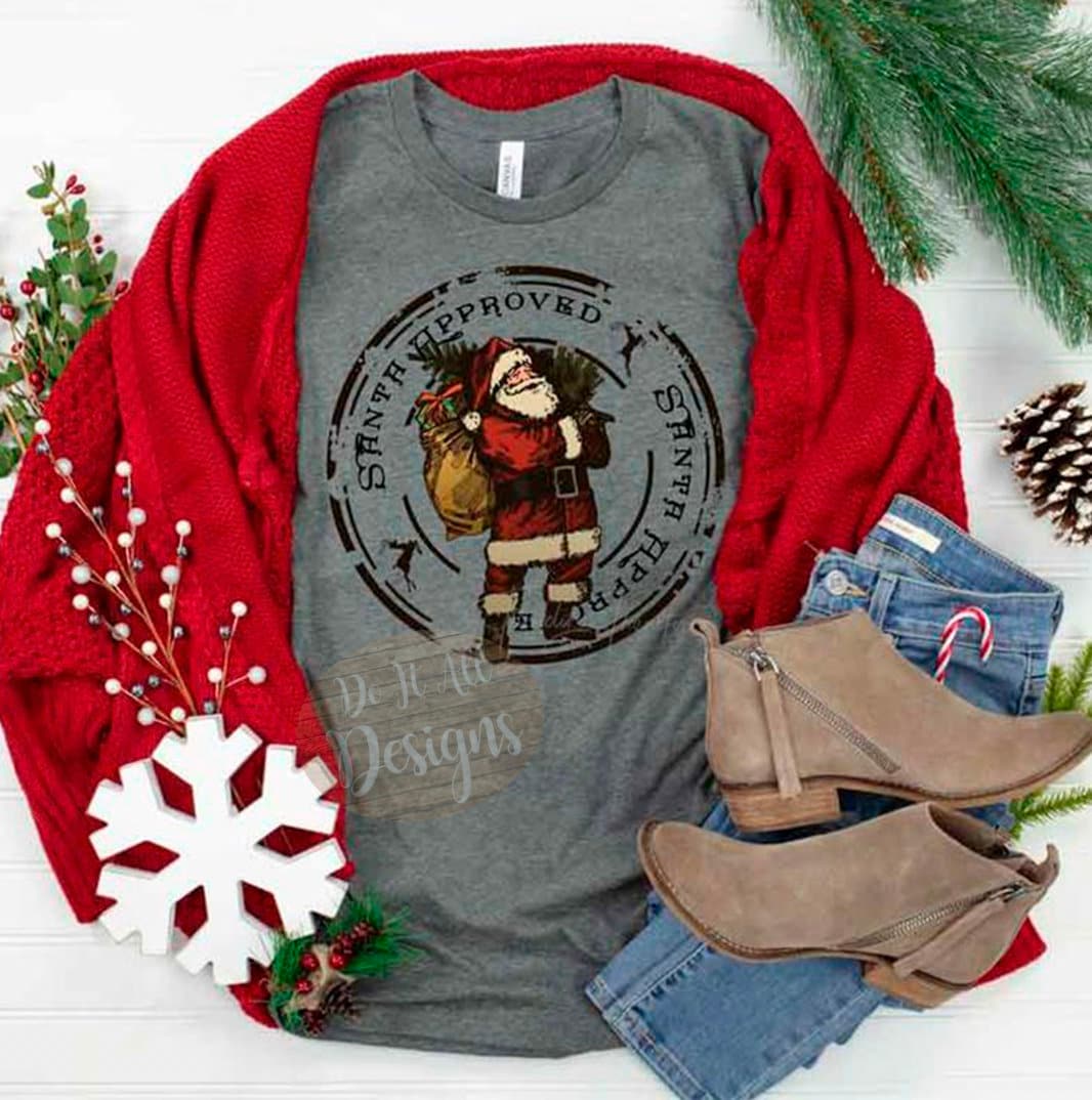 Women’s Christmas Shirt // Christmas Shirt // Santa Shirt // Bella Canvas Shirt