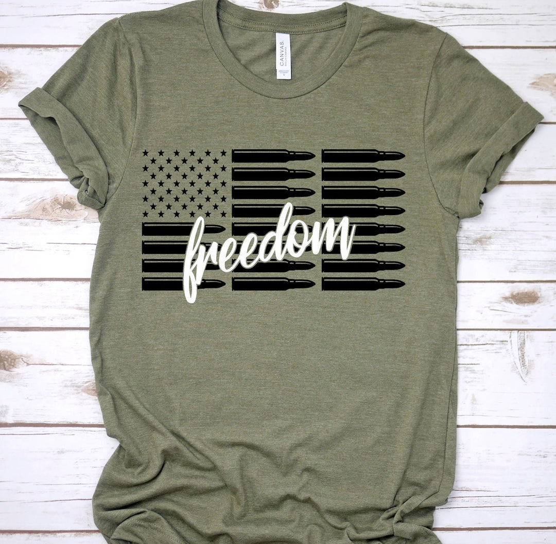 Freedom Shirt // Ammo Flag Shirt // USA // American Flag Shirt // Bella Canvas Shirt