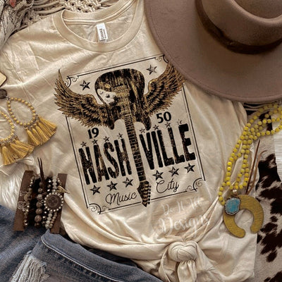 Nashville Music City Shirt // Retro // Vintage // Country Music // Tennessee // Bella Canvas Shirt