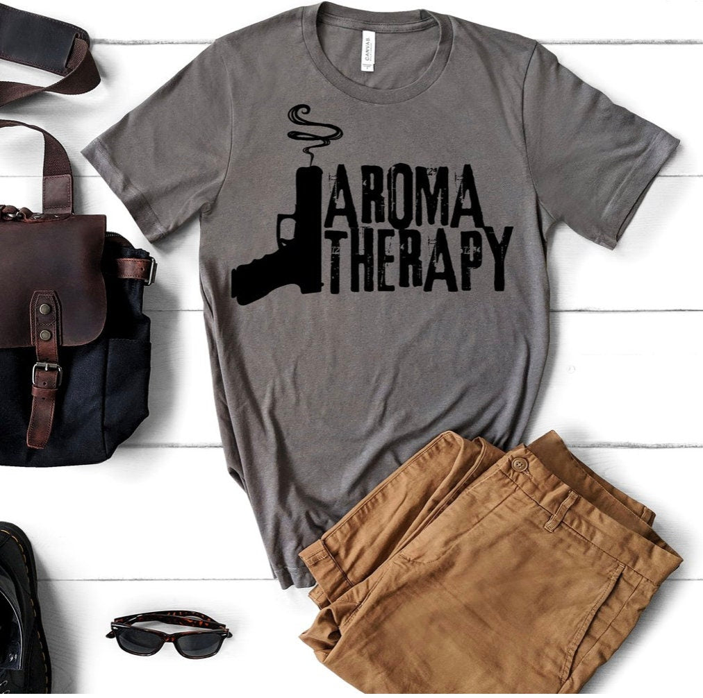 Aroma Therapy Shirt // Patriotic Shirt // Gun Smoke // Bella Canvas Shirt