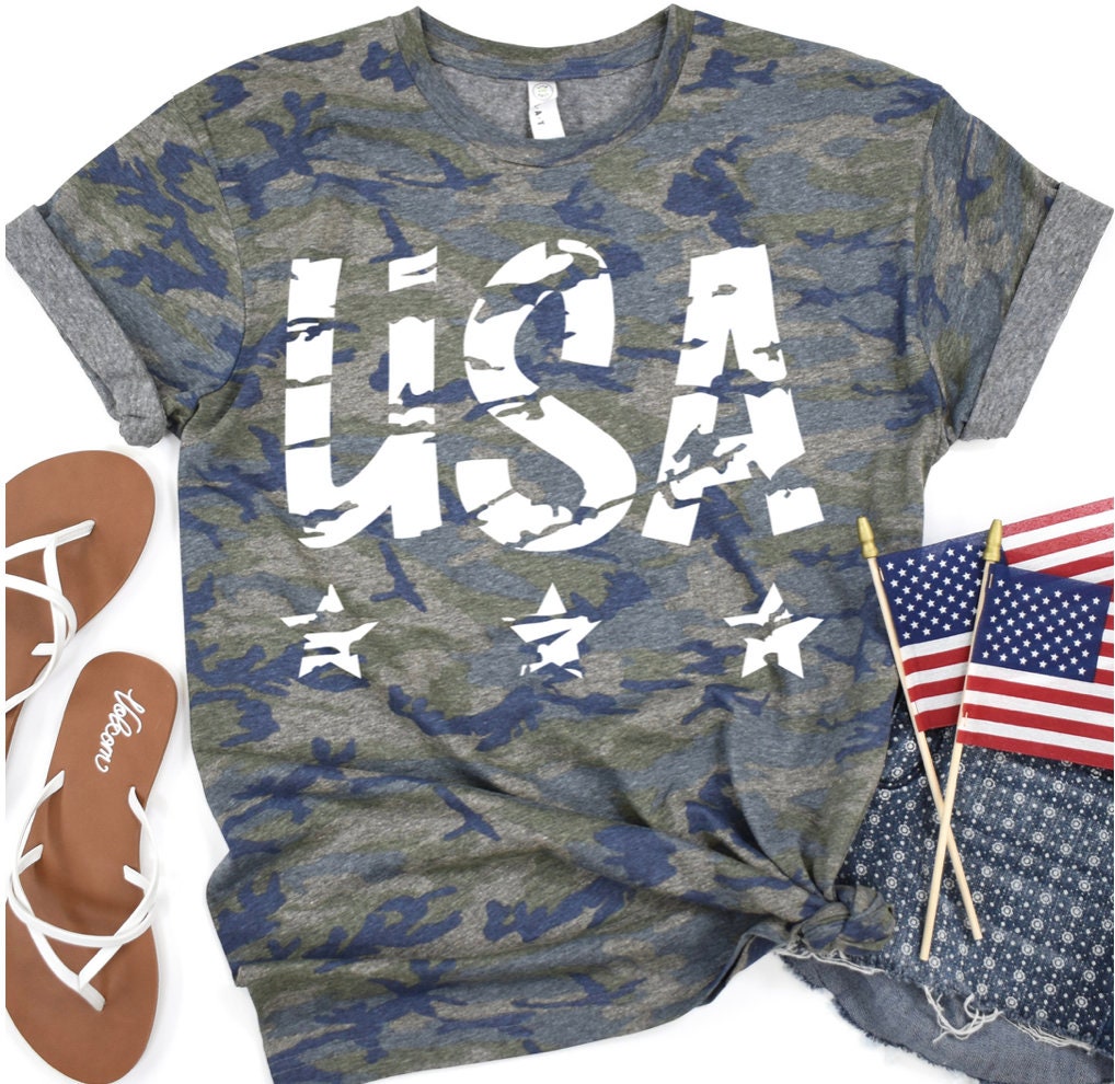 Distressed USA Shirt // Patriotic Shirt // America Shirt // Bella Canvas Shirt