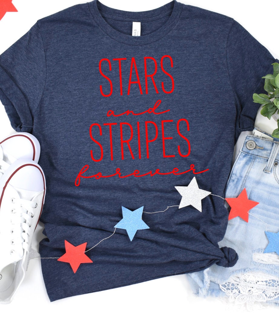 Stars and Stripes Shirt // Patriotic Shirt // America Shirt // Bella Canvas Shirt