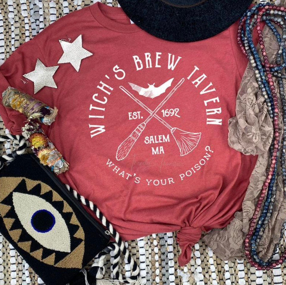 Witch's Brew Tavern // Witch // Drinking Shirt // Halloween Shirt // Basic Bitch Shirt // Bella Canvas Shirt