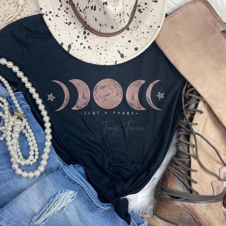 It's Just a Phase Moon Shirt // Moon Phases Shirt // Bella Canvas Shirt