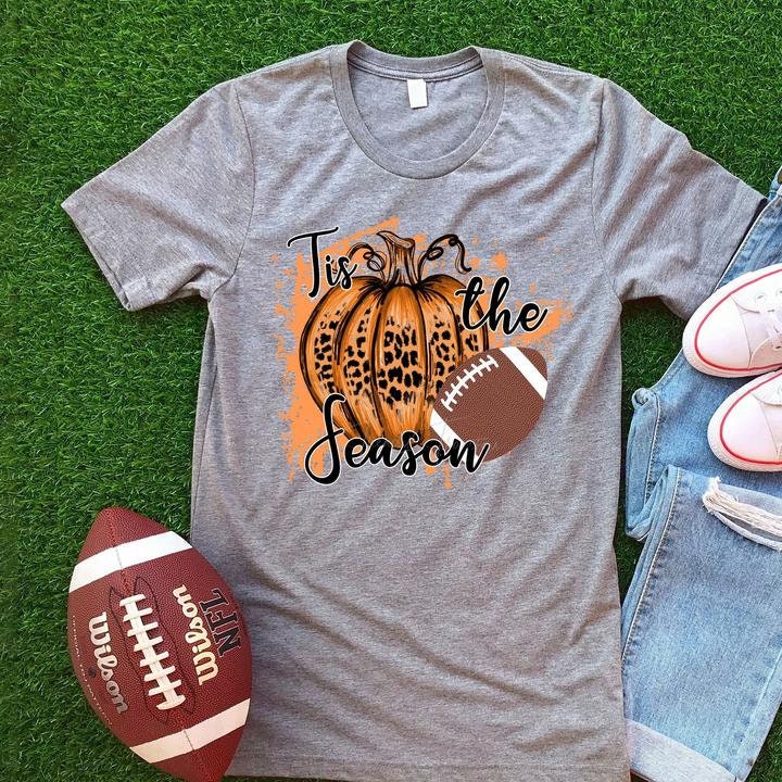 Tis The Season Shirt // Cheetah Pumpkin // Football // Bella Canvas Shirt