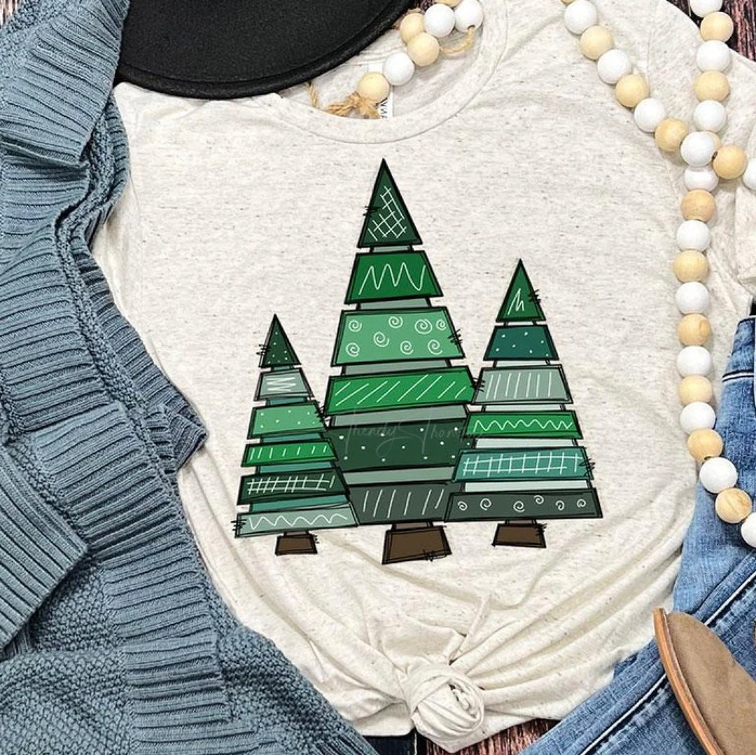 Christmas Shirt // Whimsical Christmas Tree Shirt // Bella Canvas Shirt