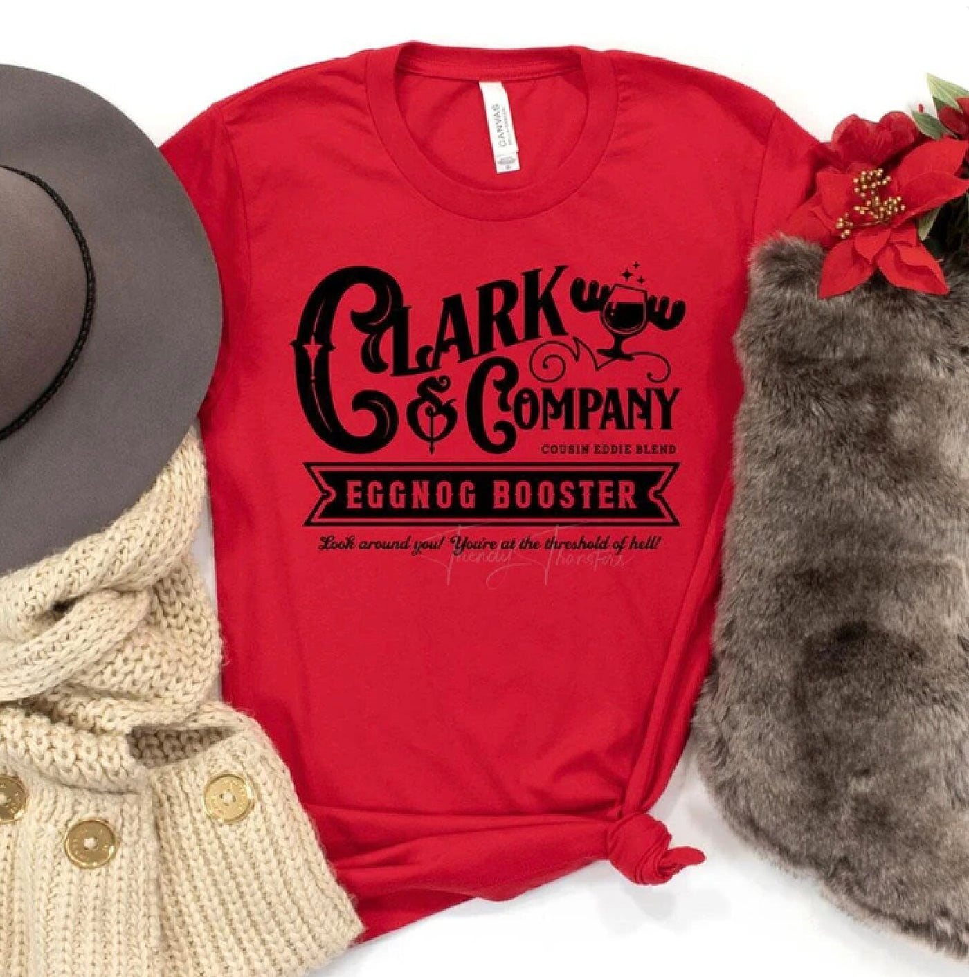 Clark & Company Eggnog Booster Christmas Shirt // Movie Inspired Shirt // Bella Canvas Shirt