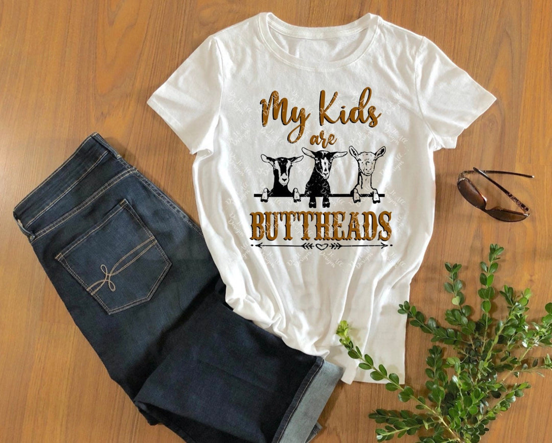 My Kids Are Buttheads Shirt // Goat Shirt // Goats // Southern // Bella Canvas Shirt